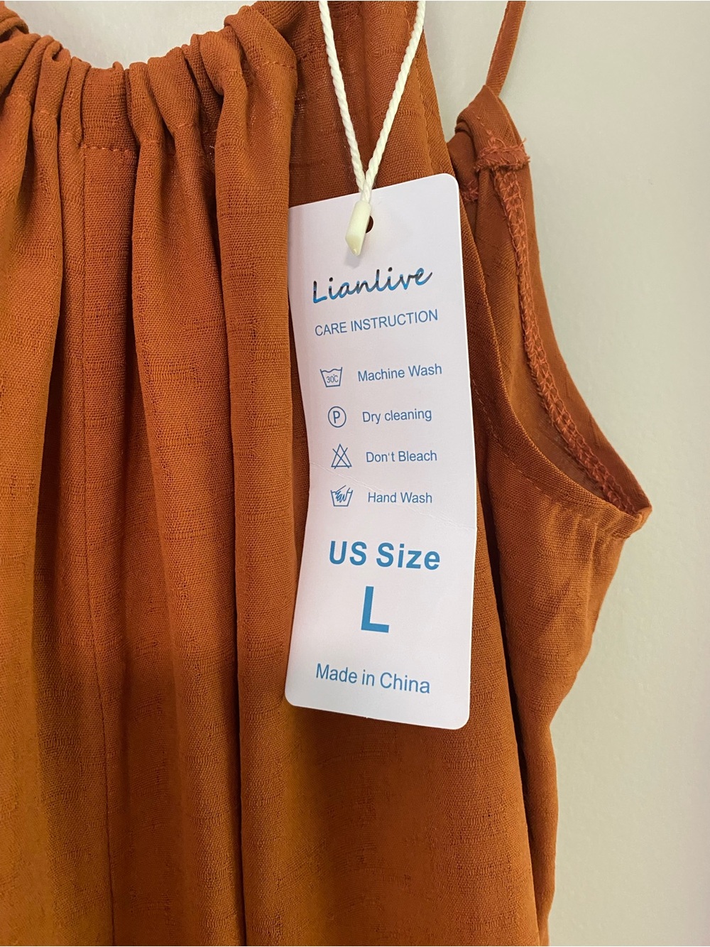 Women's Rust Brown jumpsuit - Picture 3 of 5